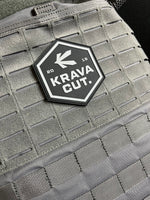 Load image into Gallery viewer, Krava Cut. Хексагон патч Чорно/Сірий
